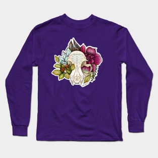 Cat Skull Tattoo Design Long Sleeve T-Shirt